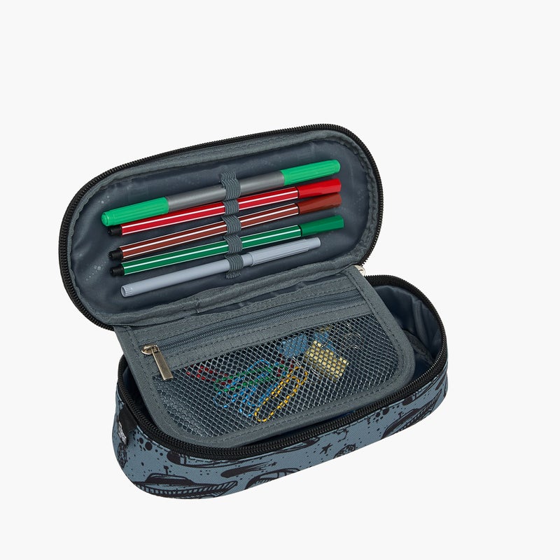 St.Right Pencil Case-Space-1 Cmprt-Boys (Polyester) Grey \ 23X10X5 - Image 5